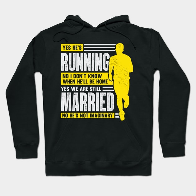 Marathon Running Runner's Wife Gift Hoodie by Dolde08
